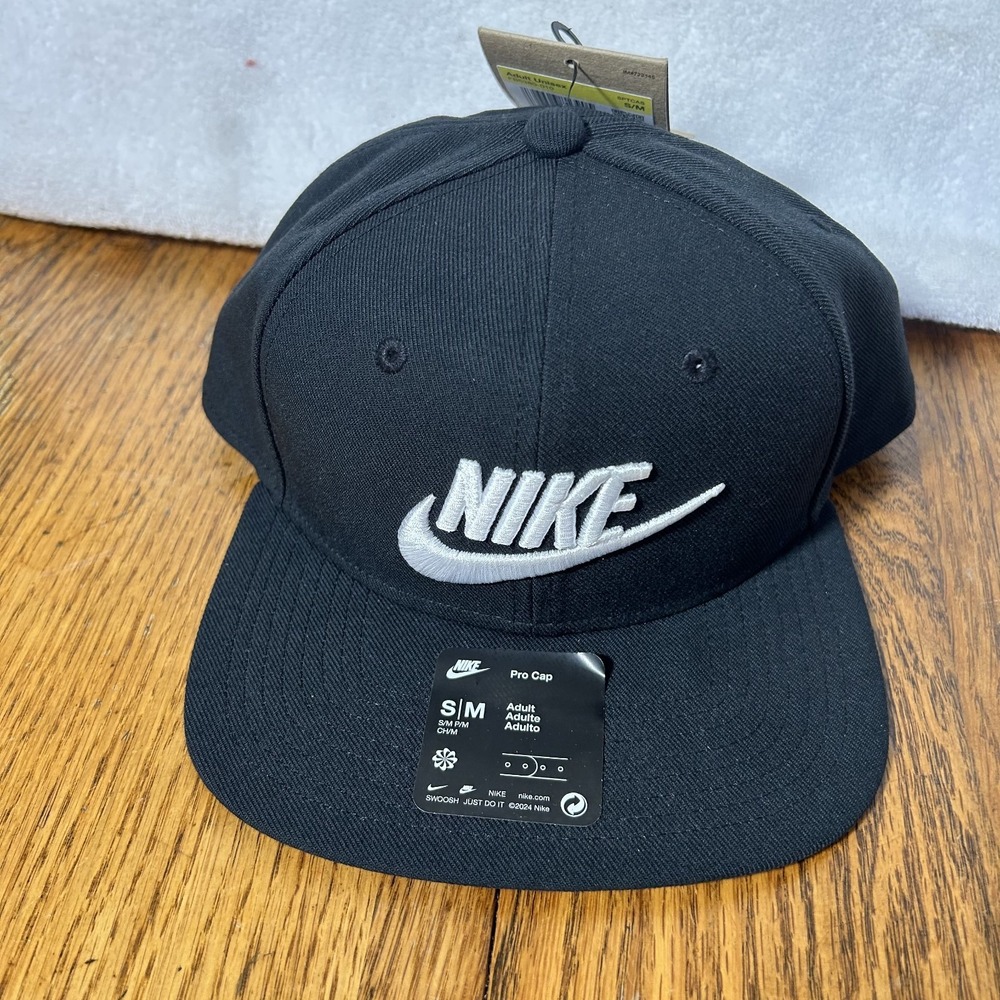 Nike Mens Size S/M Black Structured Pro Cap Hat